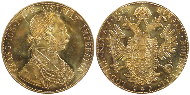 Austria 4 ducats 1915
