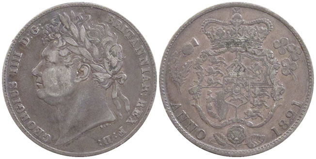 Britain half crown 1821