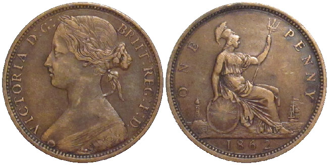 Britain Penny 1862