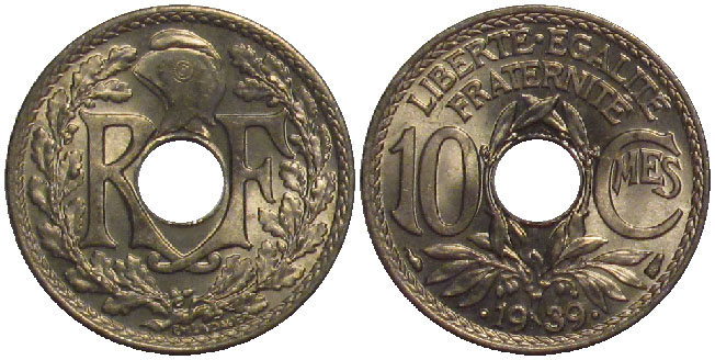 France cent 10 1939