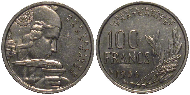France 100 Francs 1956