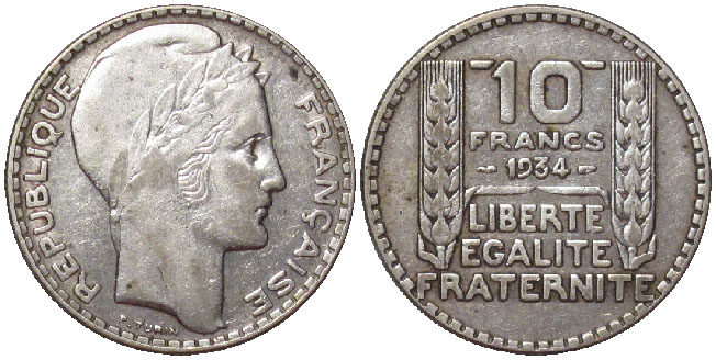 France 10 francs 1934