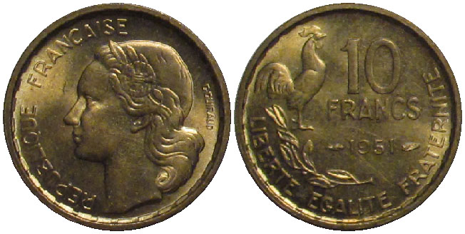 France 10 Francs 1951