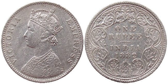 India British rupee 1882