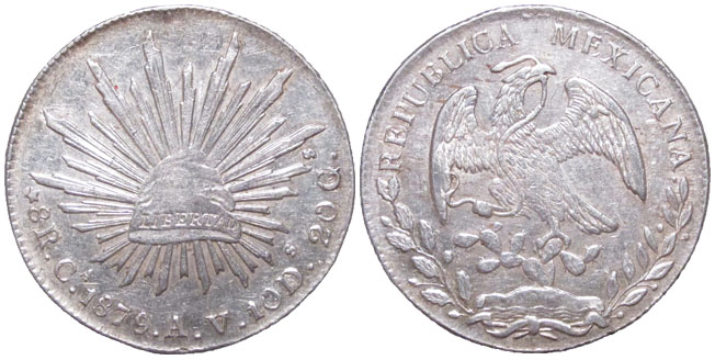 Mexico Reales 8 1879