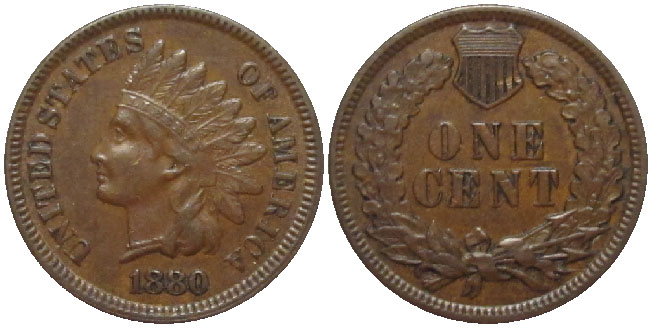United States cent 1880