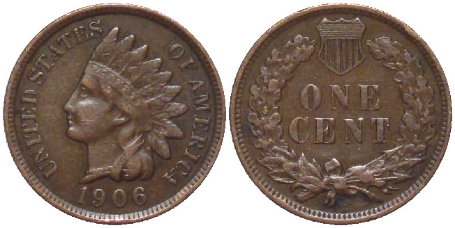 United States cent 1906
