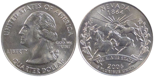 United States 25 Cents 2006 Nevada