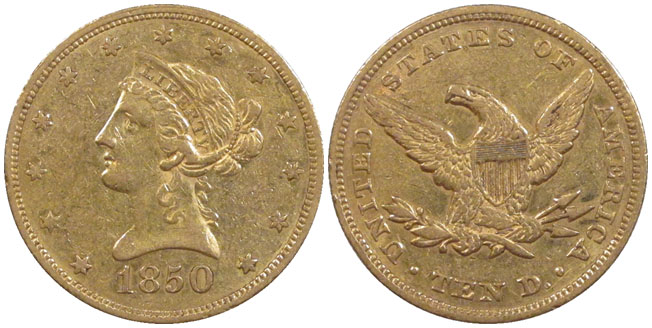 United States dollar 10 1850