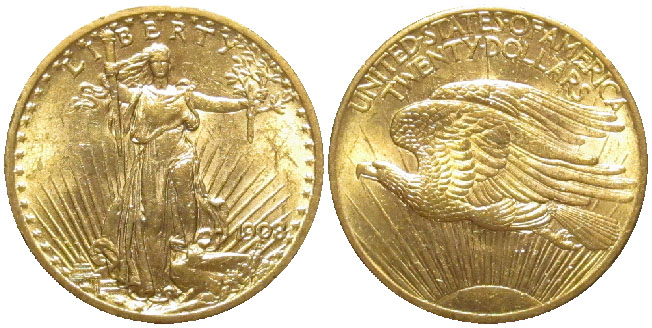 United States $20 gold coin