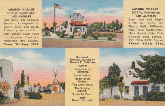 Hotel Mission Village Postcard