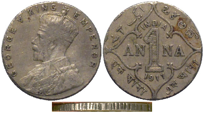 India anna 1917 Altered