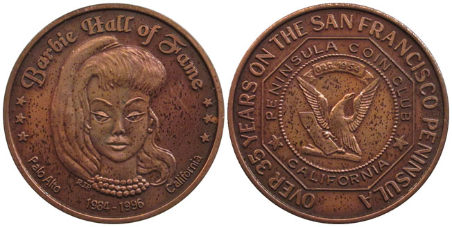Coin Club Medal Peninsula Barbie