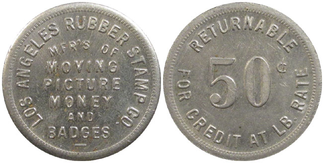 Los Angeles Rubber Stamp prop Coin