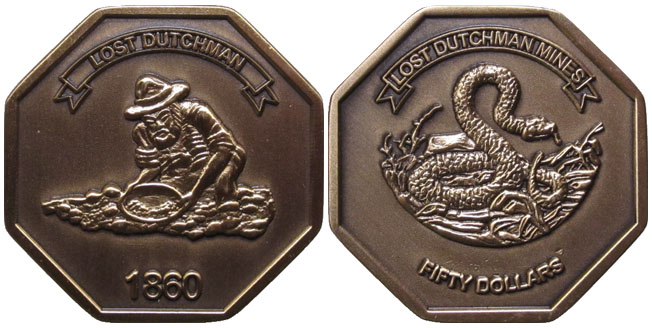 Lost Dutchman Mine Octagonal Medal