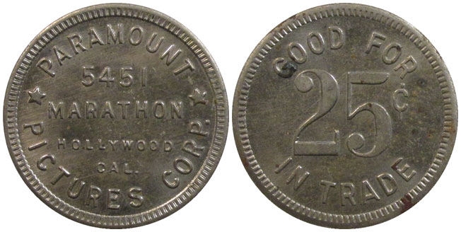 Motion Picture Paramount 25 cents