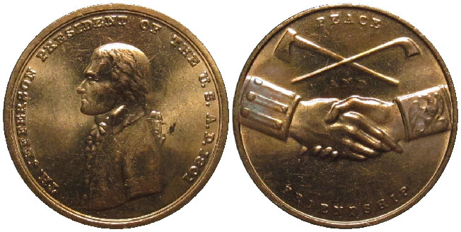 US Mint President Thomas Jefferson Medal
